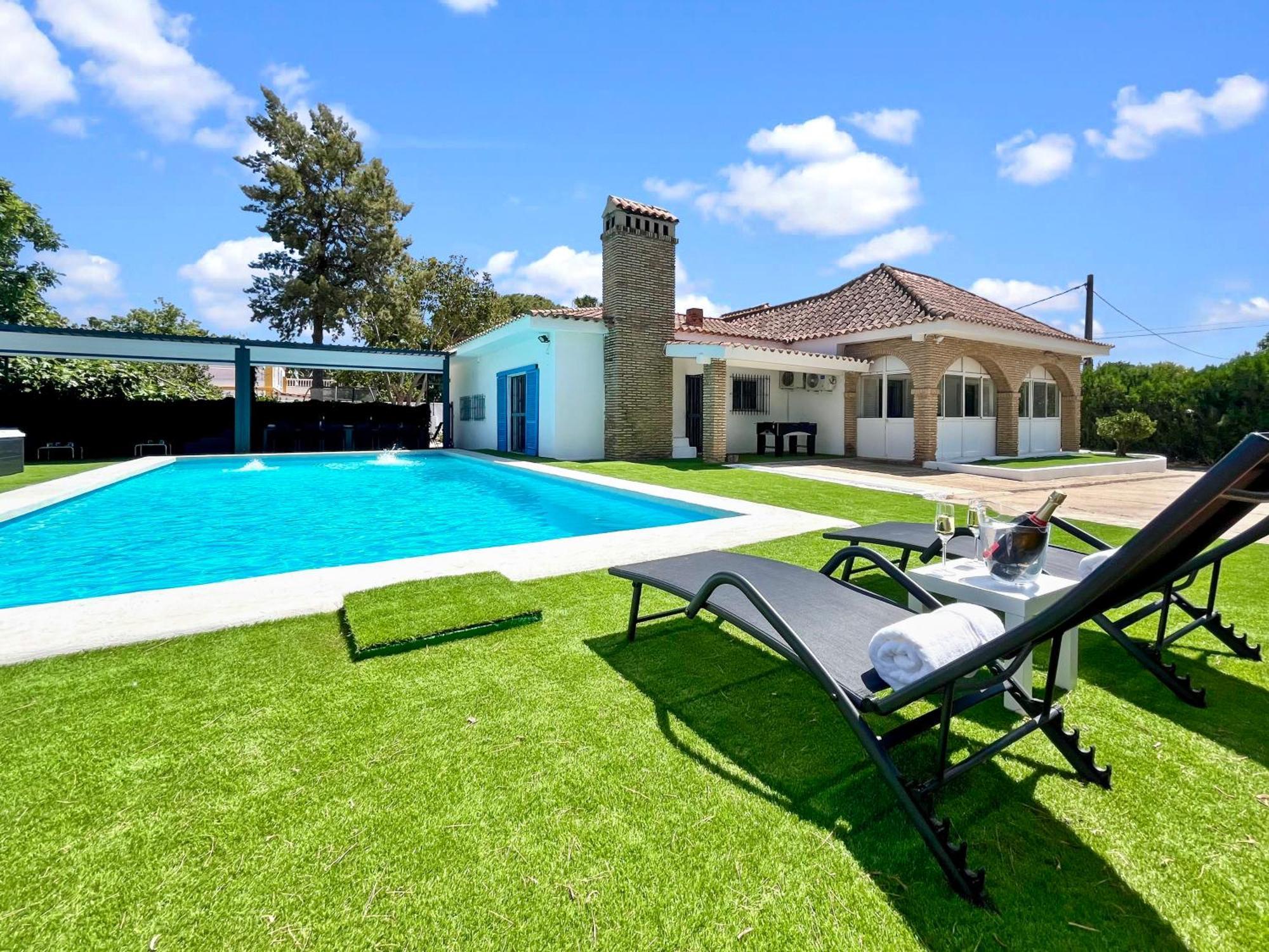 Villa San Patricio I Piscina Privada I Jacuzzi Spa I Bbq I Ps5 I Aire Acon I 3000M2 I 5Min-Centro Jerez de la Frontera Exteriér fotografie